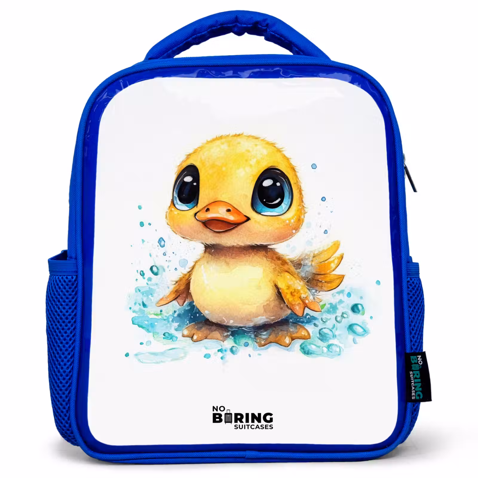 Kids backpack - Blue - Sweet duckling with blue eyes and water splashes — 1