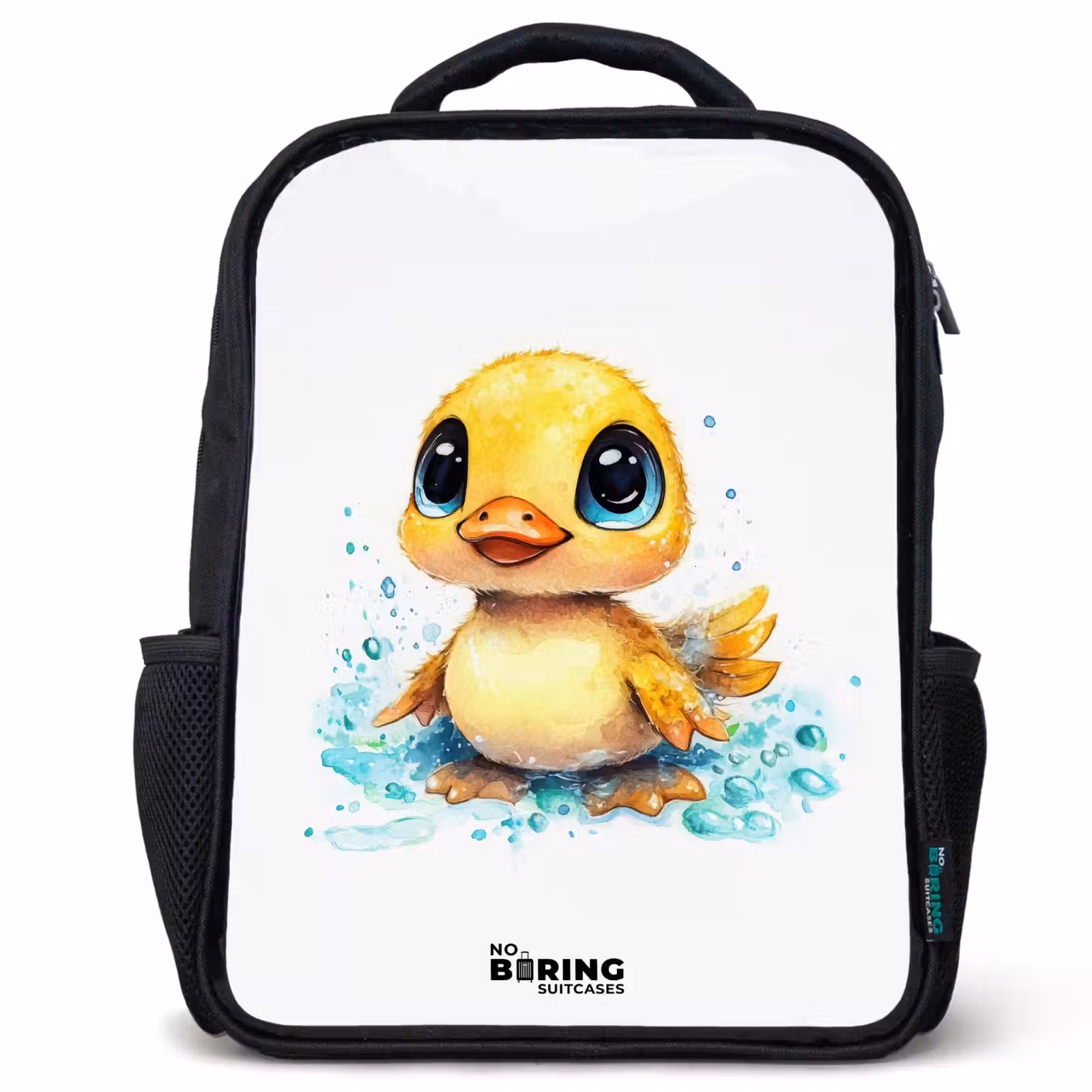 Kids backpack - Sweet duckling with blue eyes and water splashes — 1
