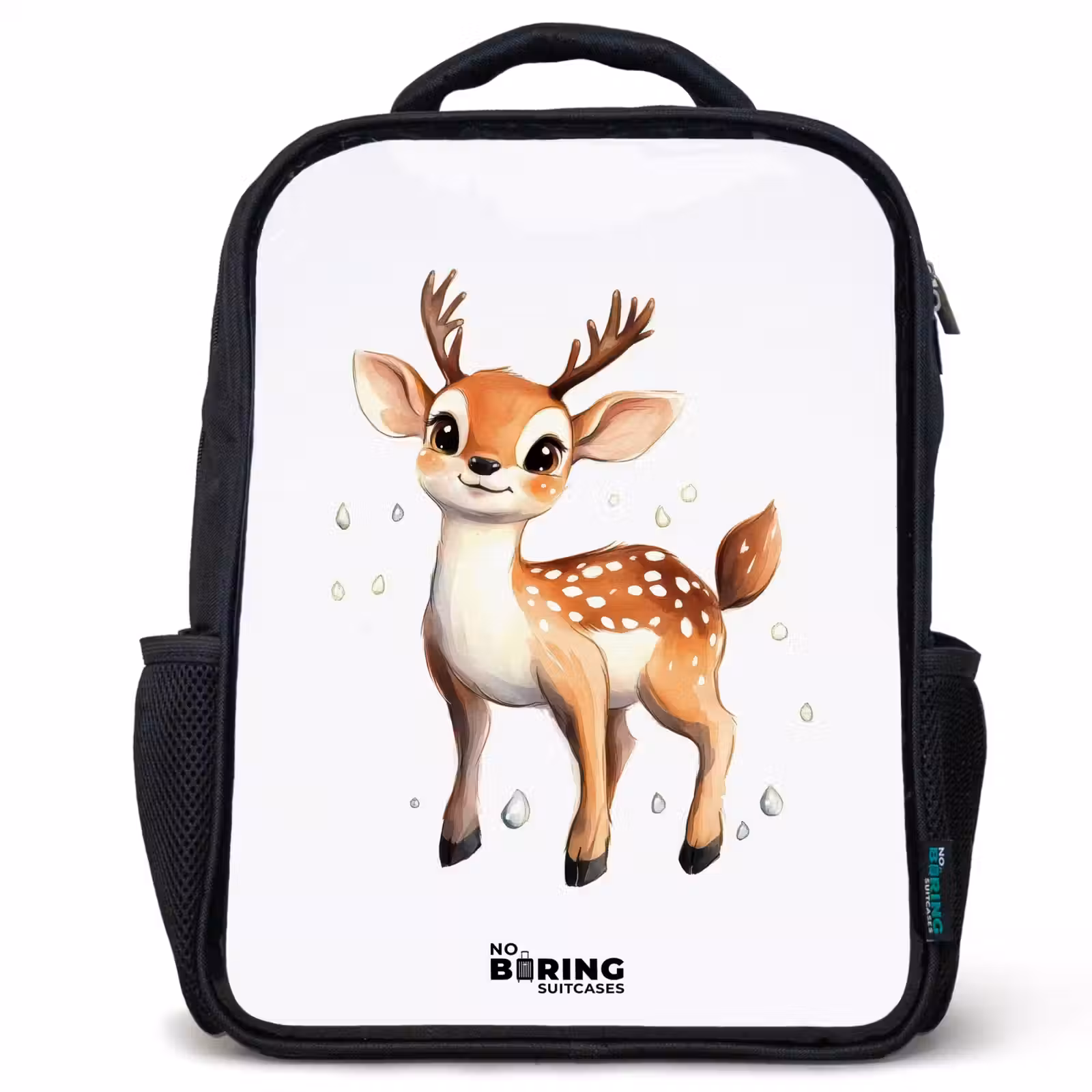 Kids backpack - Young deer with antlers and white dots — 1