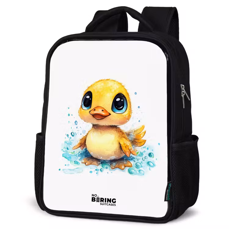 Kids backpack - Sweet duckling with blue eyes and water splashes — 4