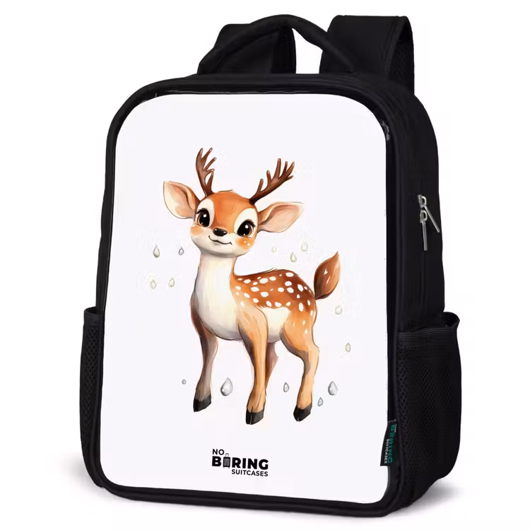 Kids backpack - Young deer with antlers and white dots — 4