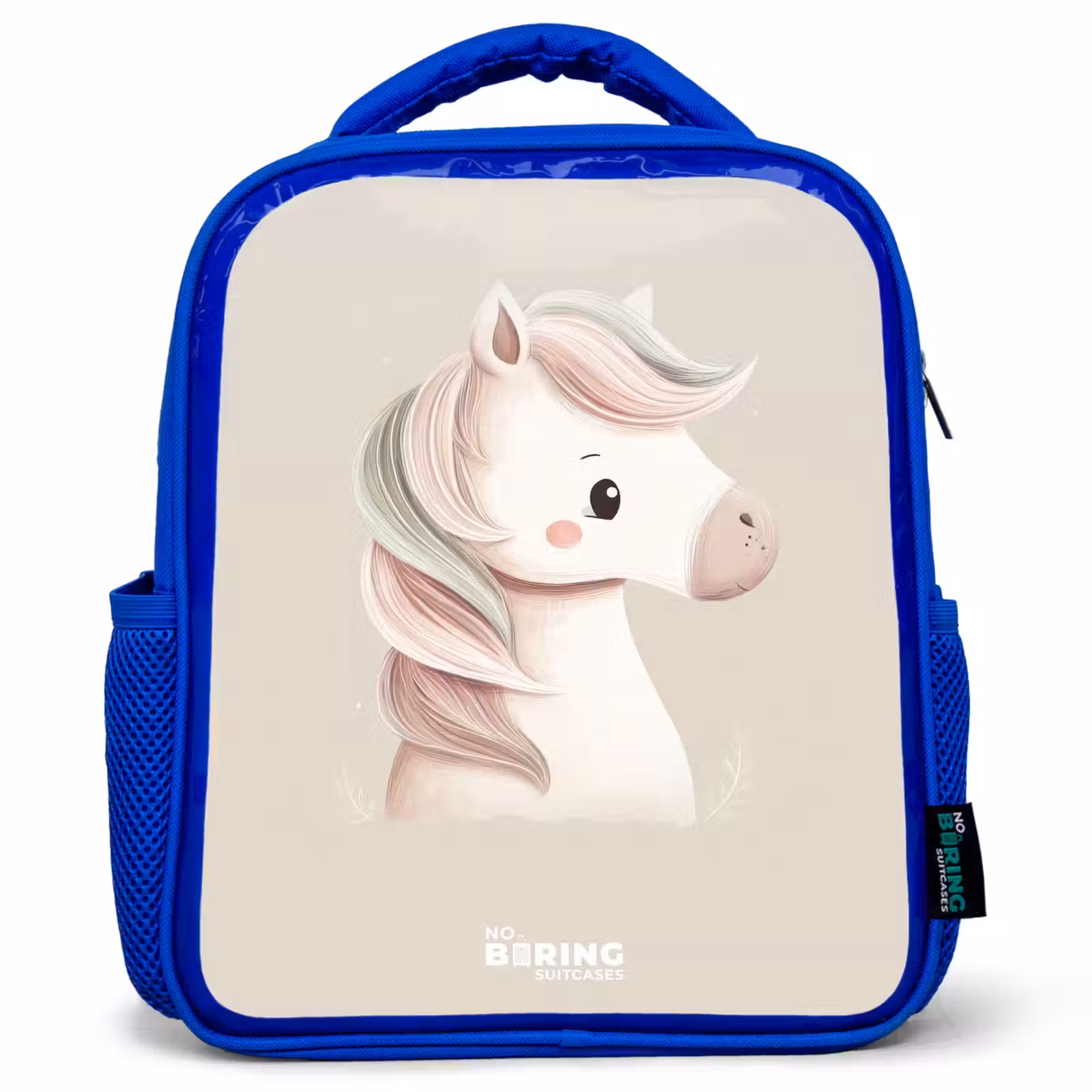 Kids backpack - Blue - Pony in pink pastel colors — 1