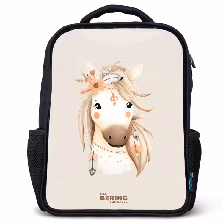 Kids backpack - Bohemian horse in pastel colors — 1
