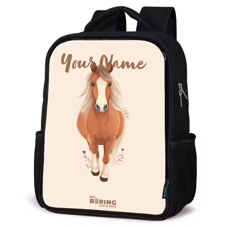 Kids backpack - Brown horse in gallop — 4