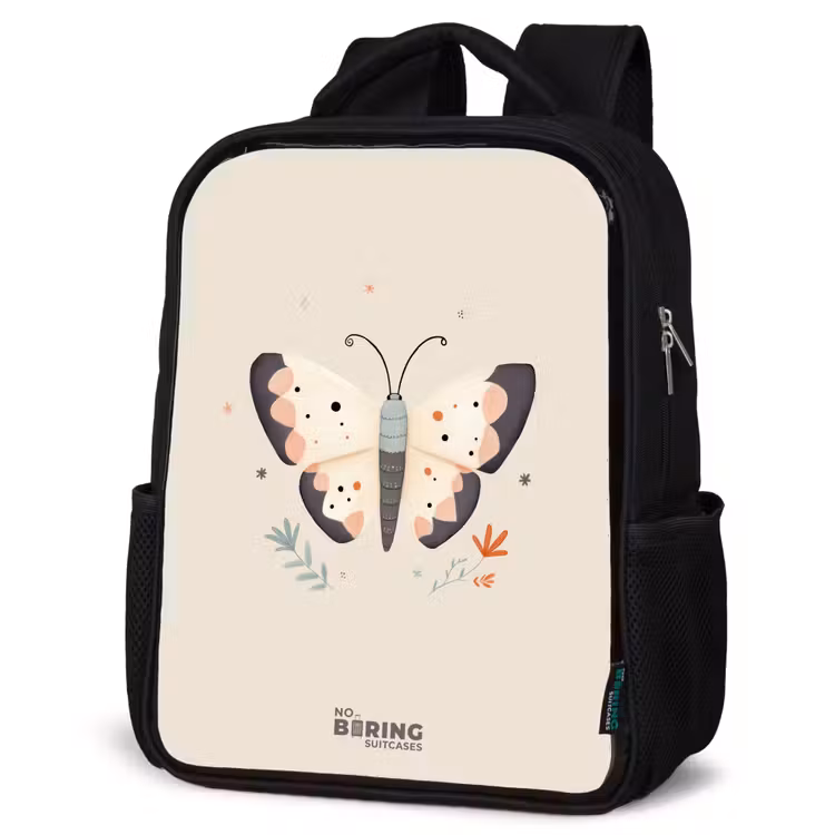 Kids backpack - Butterfly in neutral pastel colors — 4