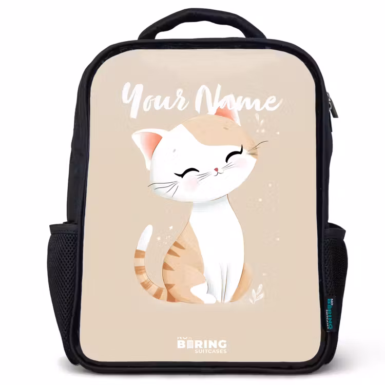 Kids backpack - Kitten in the colors beige and white — 1