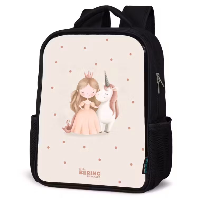 Kids backpack - Princess and a unicorn in pastel colors — 4
