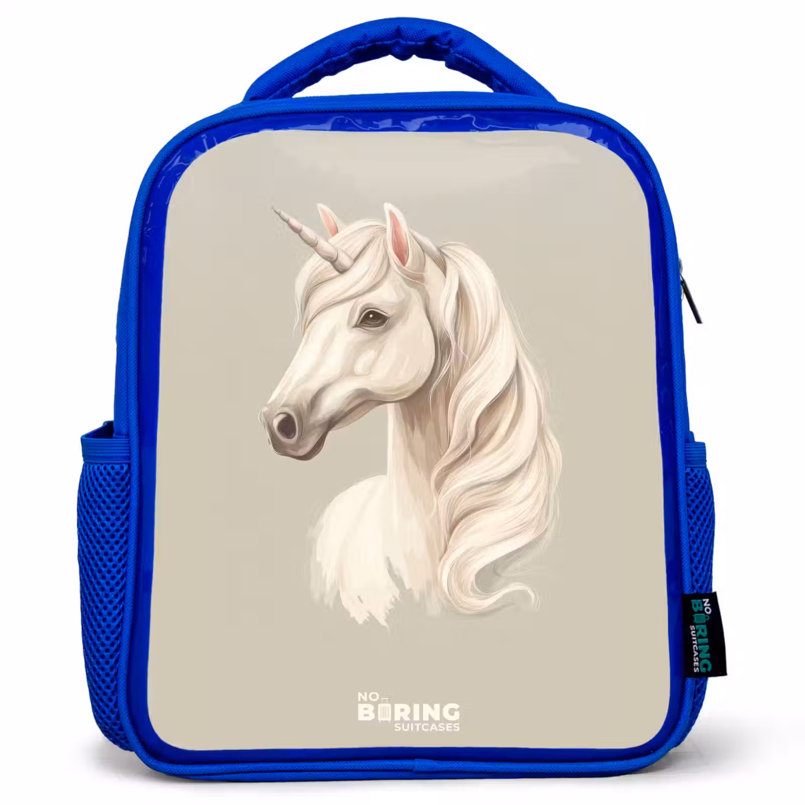 Kids backpack - Blue - Unicorn in neutral colors — 1
