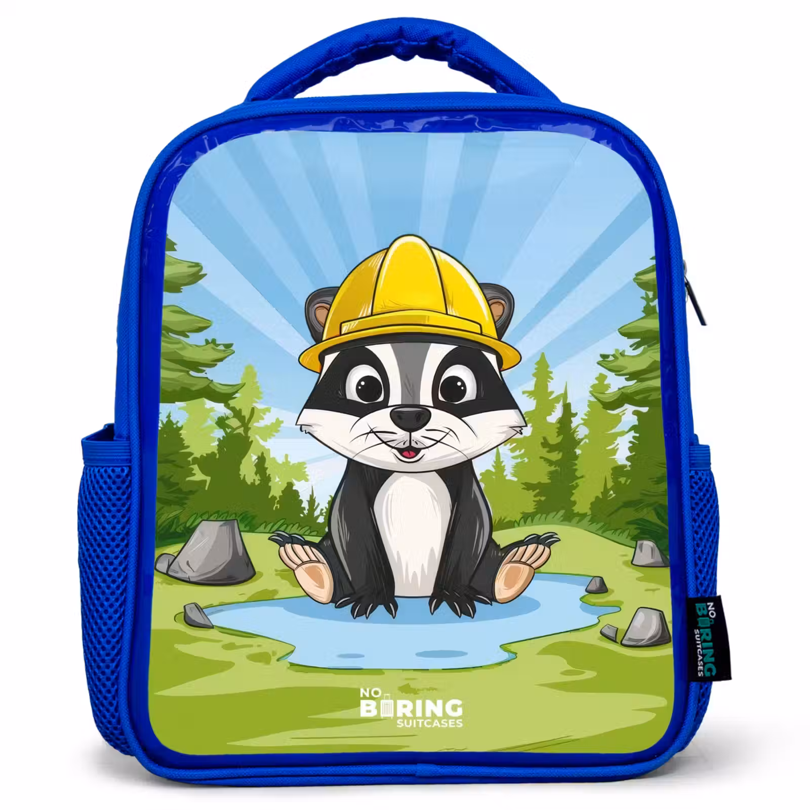 Kids backpack - Blue - Wally work bear — 1