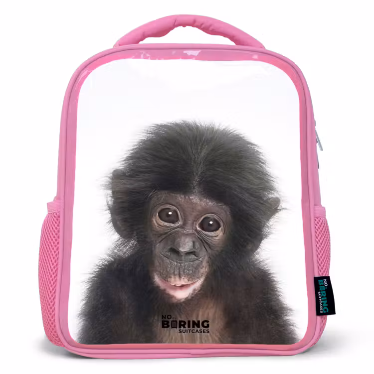 Kids backpack - Pink - Charlie Chimp — 1