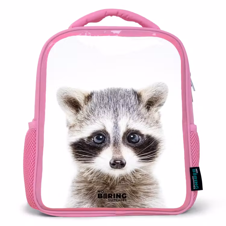 Kids backpack - Pink - Rachid Racoon — 1