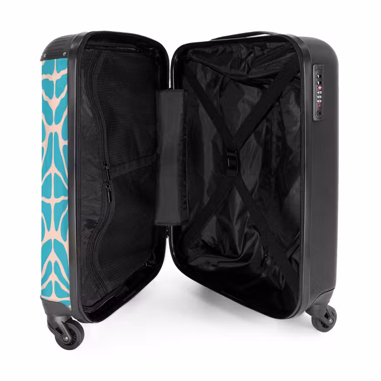 Suitcase - Pastel flowers - Blue — 3