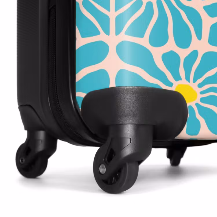Suitcase - Pastel flowers - Blue — 6