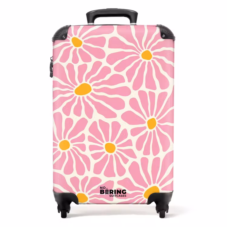 Suitcase - Pastel flowers - Pink — 1