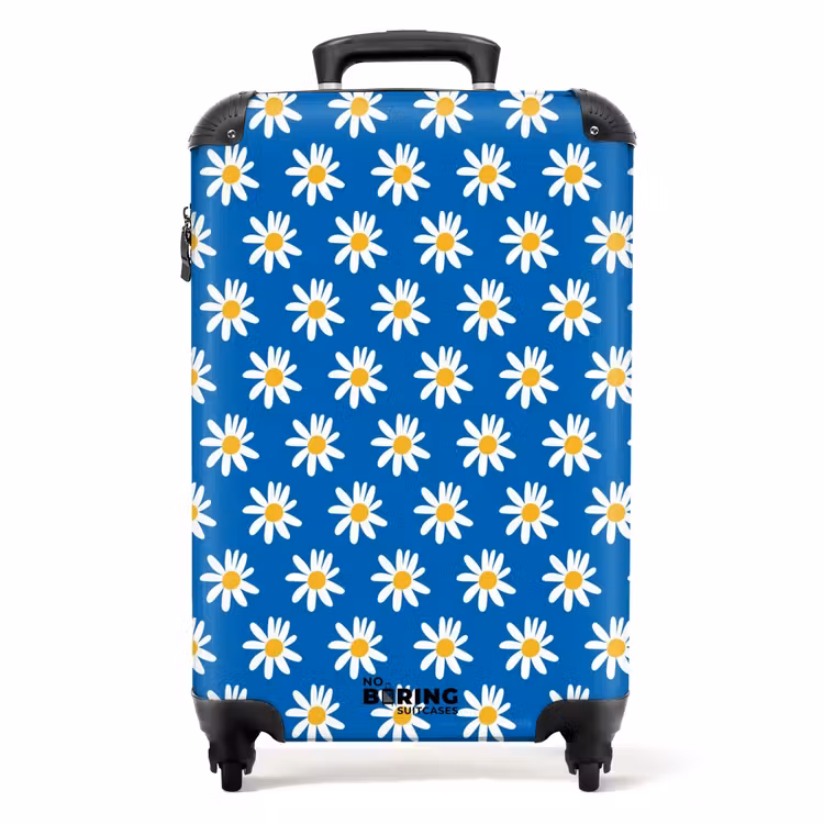 Suitcase - Vintage floral pattern - Blue — 1