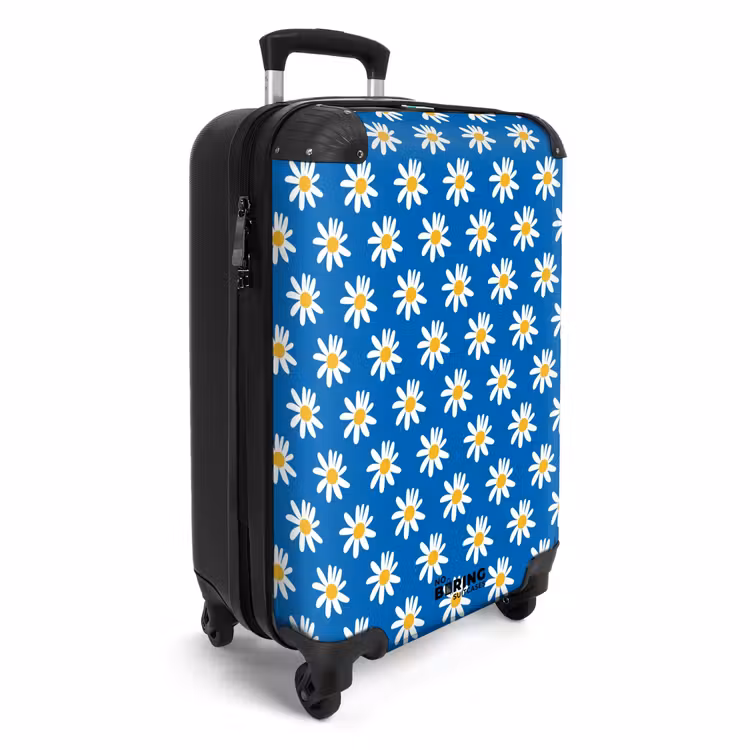 Suitcase - Vintage floral pattern - Blue — 4