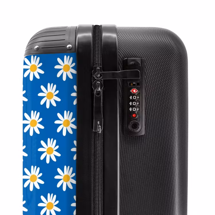 Suitcase - Vintage floral pattern - Blue — 5