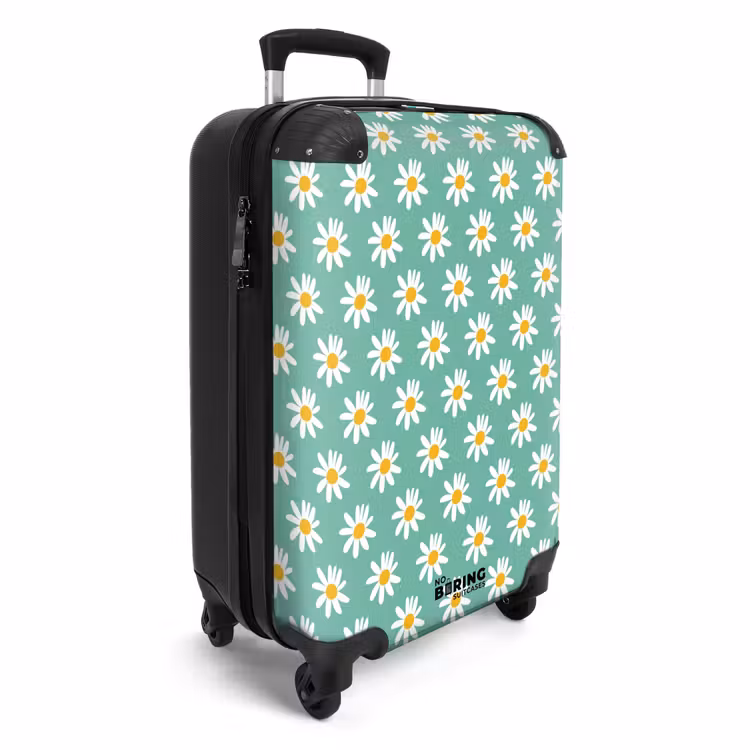 Suitcase - Vintage floral pattern - Green — 4