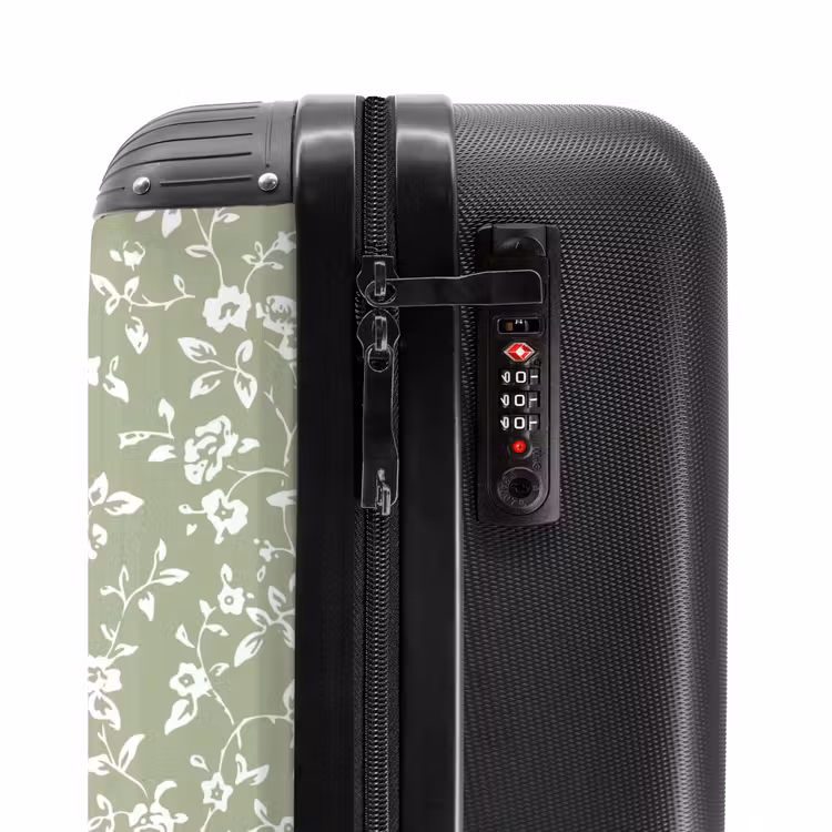 Suitcase - Vintage floral pattern - Light green — 5