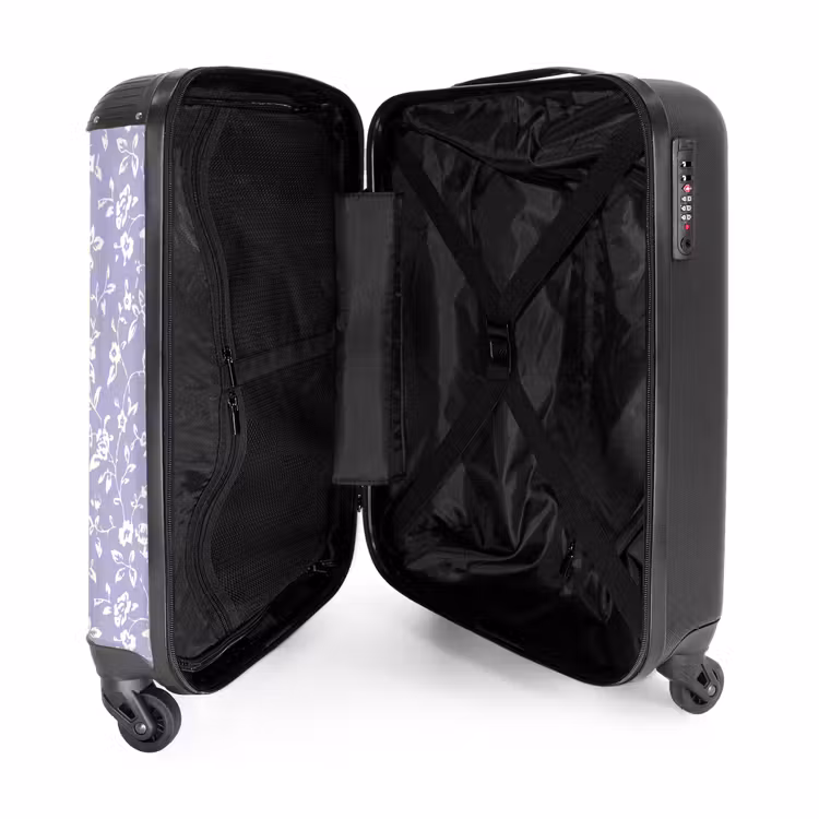Suitcase - Vintage floral pattern - Light purple — 3
