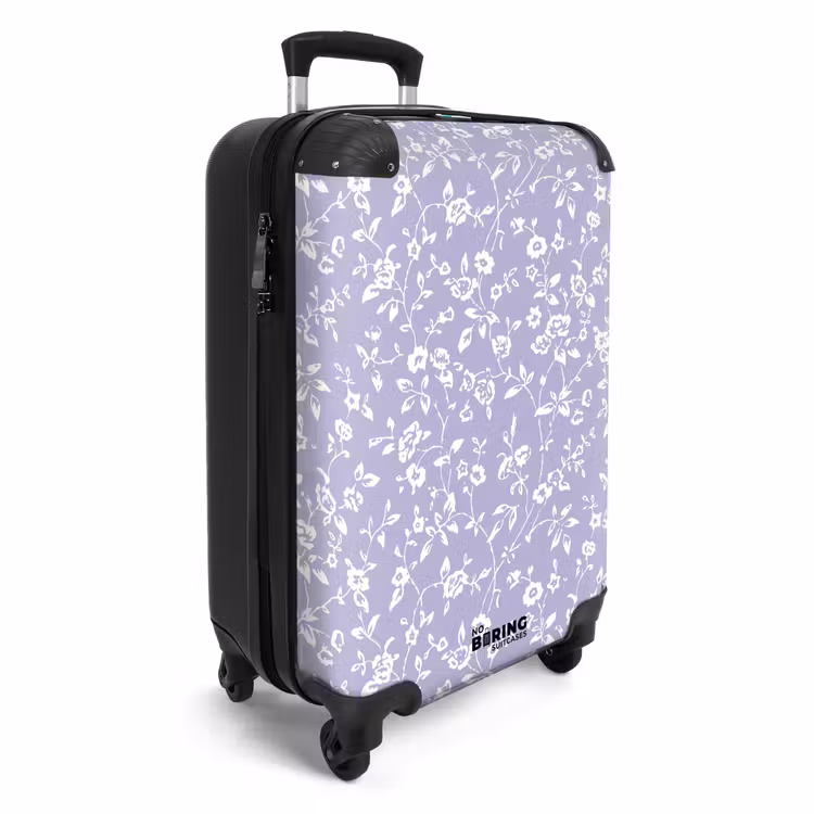 Suitcase - Vintage floral pattern - Light purple — 4