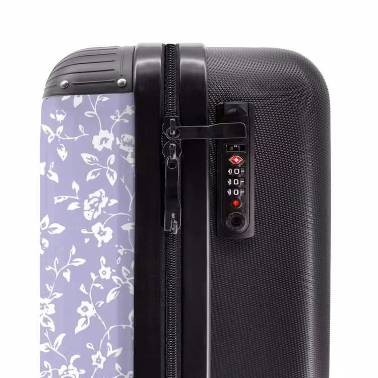 Suitcase - Vintage floral pattern - Light purple — 5