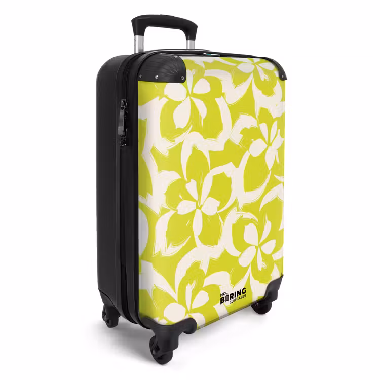 Suitcase - Vintage floral pattern - Lime green — 4