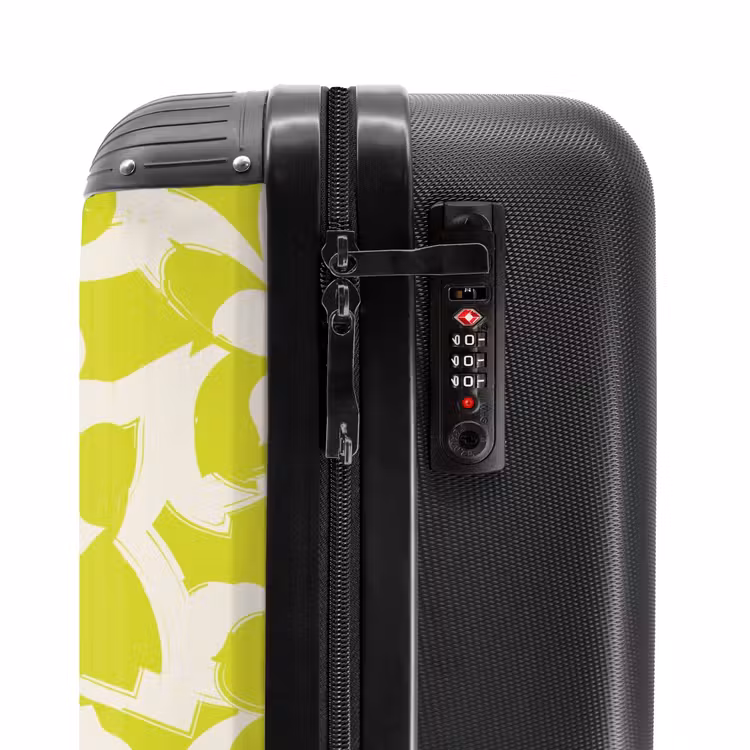 Suitcase - Vintage floral pattern - Lime green — 5