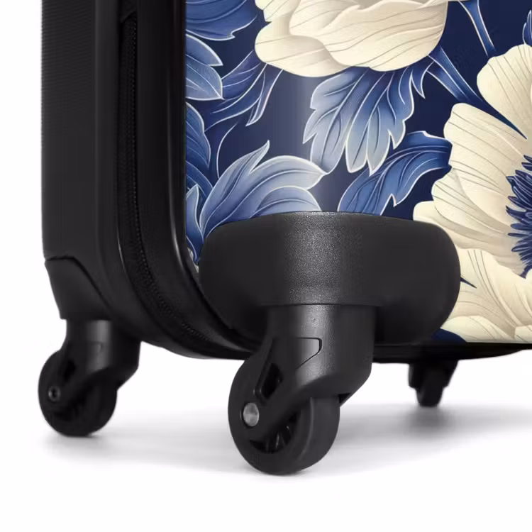 Suitcase - Vintage flowers - Blue — 6