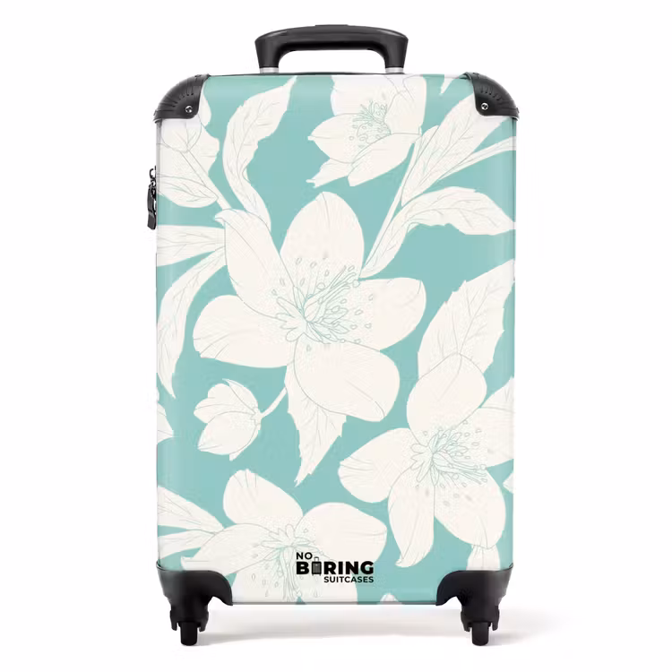 Suitcase - Vintage flowers - Light blue — 1
