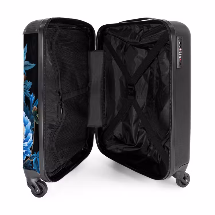 Suitcase - Vintage flowers - Peonies blue — 3