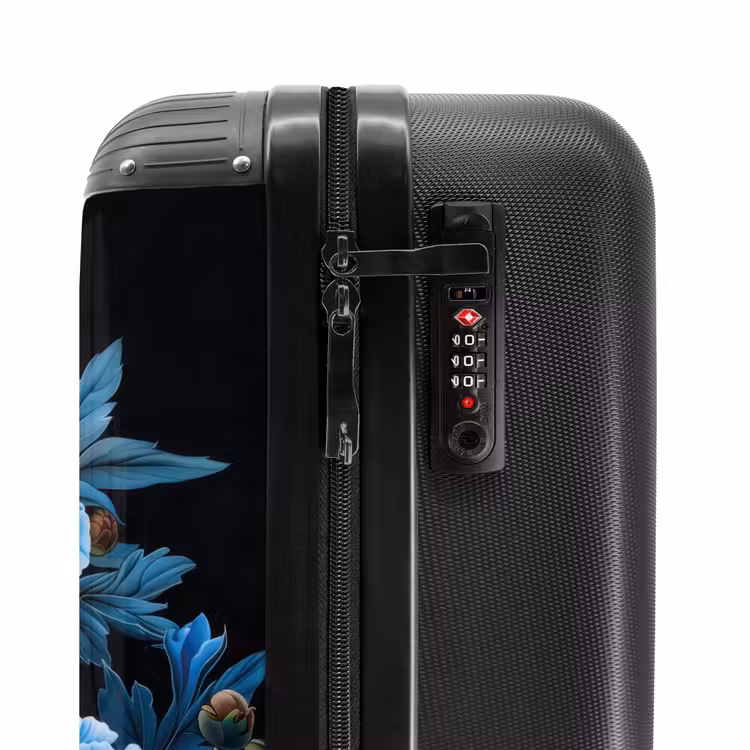 Suitcase - Vintage flowers - Peonies blue — 5