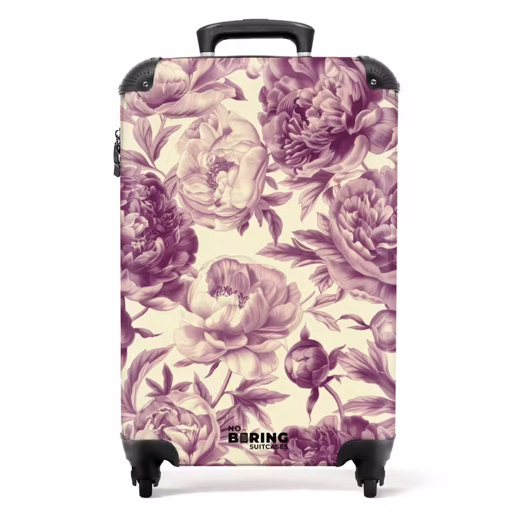 Suitcase - Vintage flowers - Pink — 1