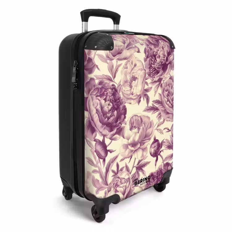 Suitcase - Vintage flowers - Pink — 4