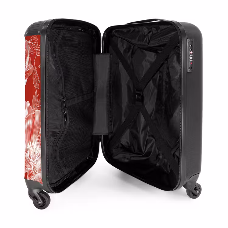 Suitcase - Vintage flowers - Red — 3