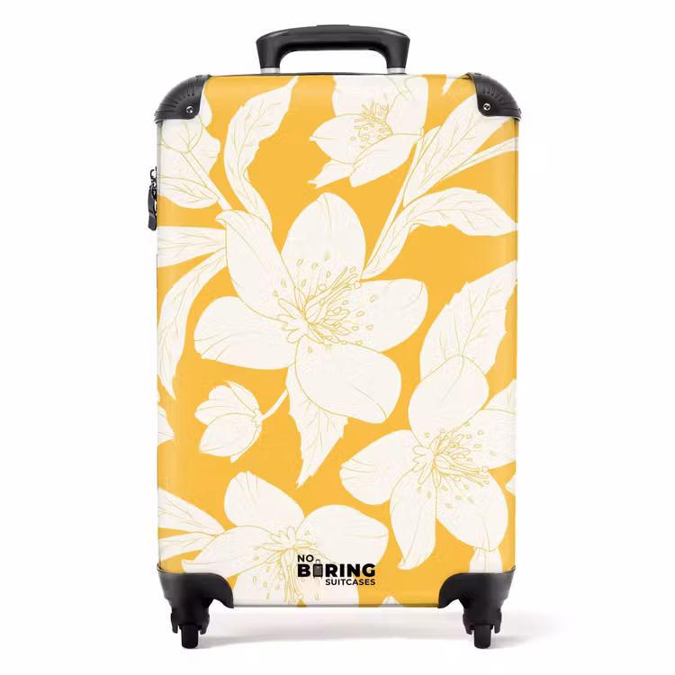 Suitcase - Vintage flowers - Yellow — 1