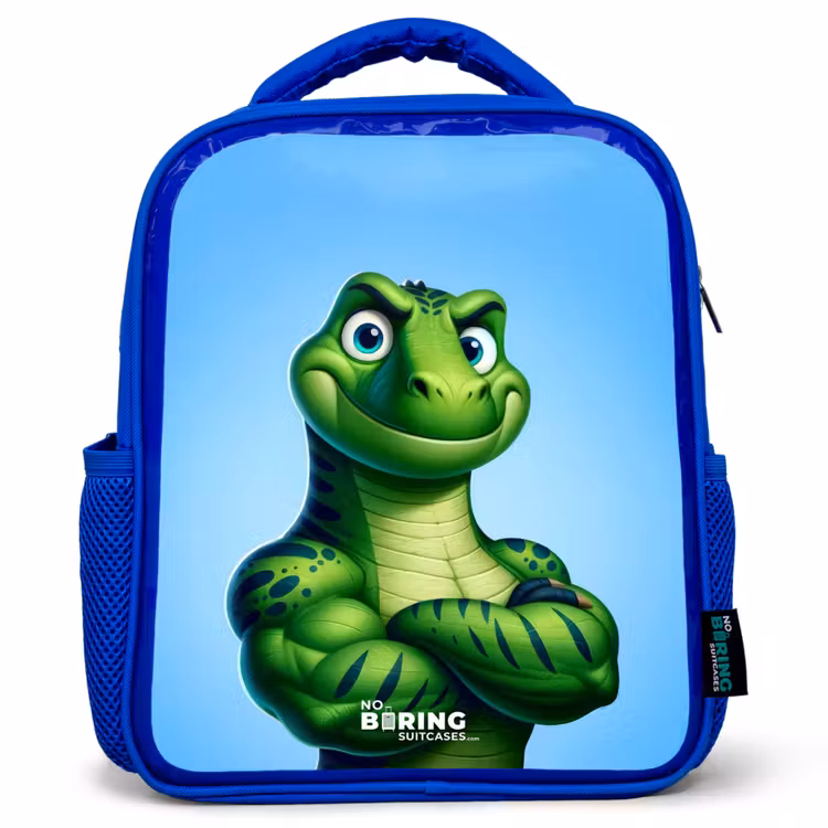 Kids backpack - Blue - Musclesaurus — 1