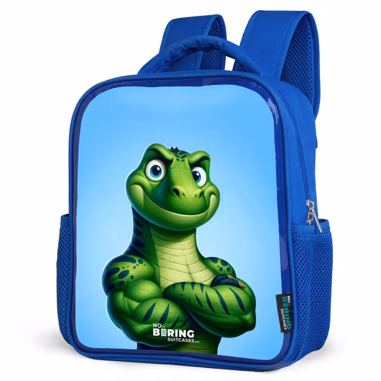 Kids backpack - Blue - Musclesaurus — 3