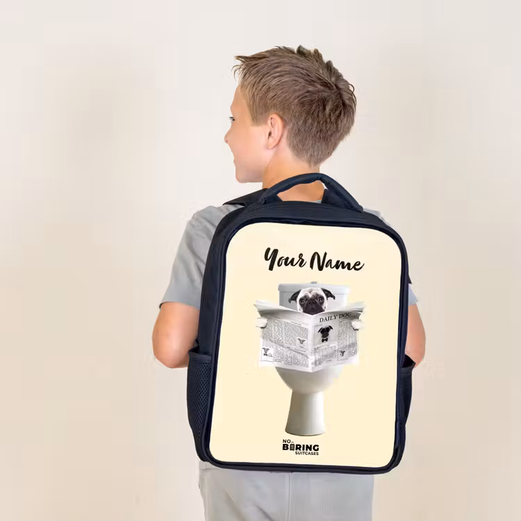 Kids backpack - Doggie Reads the Newspaper — 2