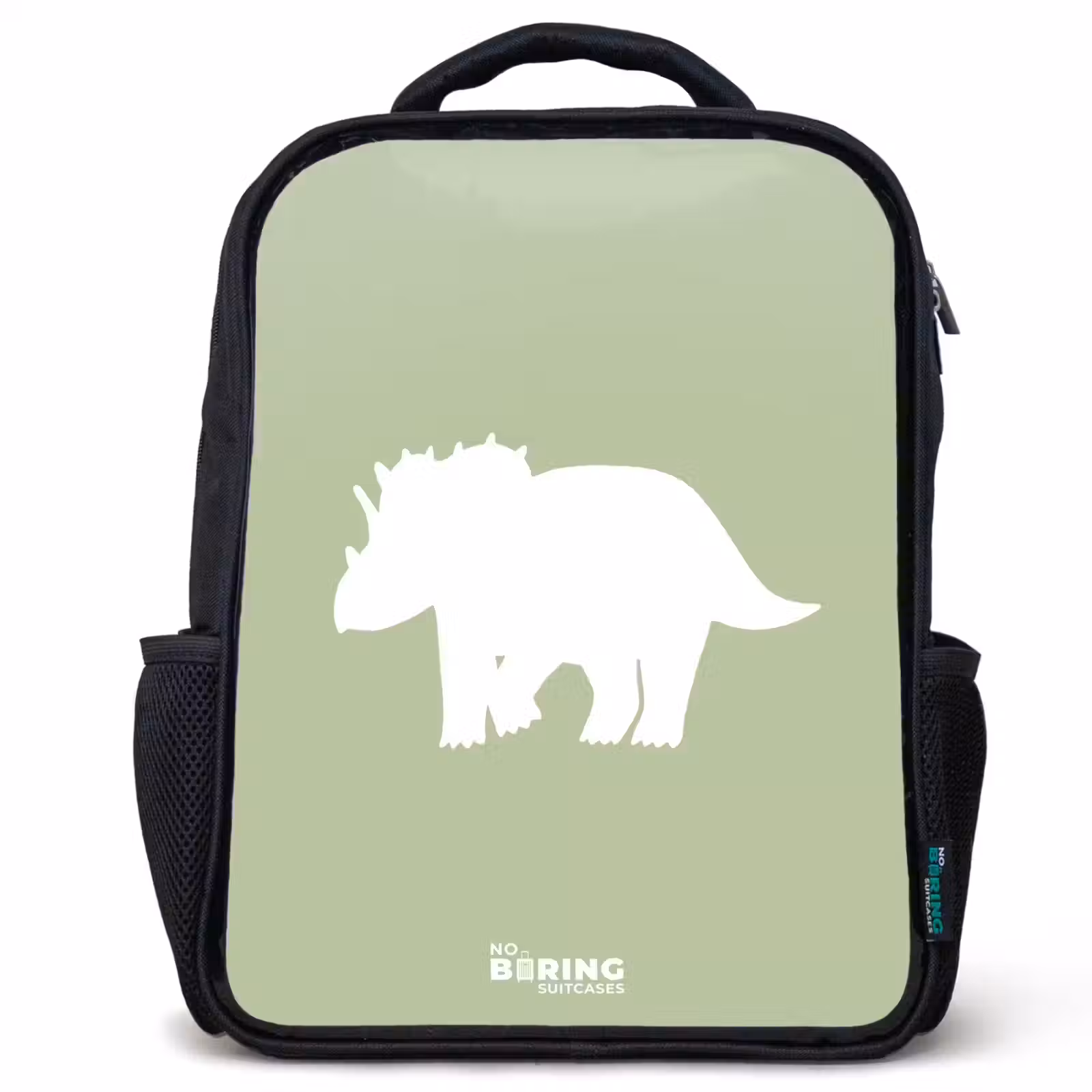 Kids backpack - Green with Triceratops dino — 1