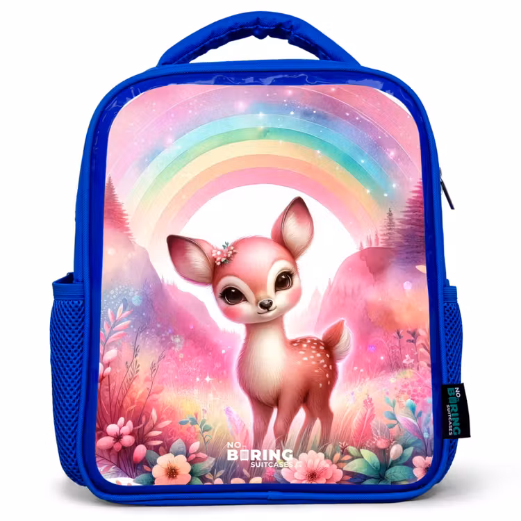 Kids backpack - Blue - Pink roebuck — 1