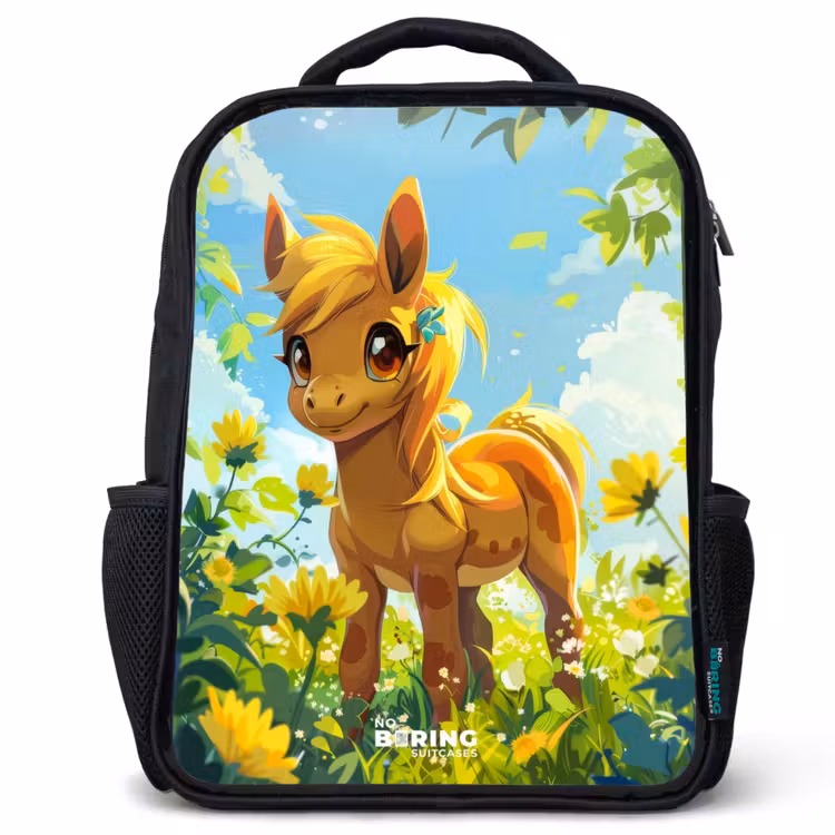 Kids backpack - Brown bangs among yellow flowers — 1