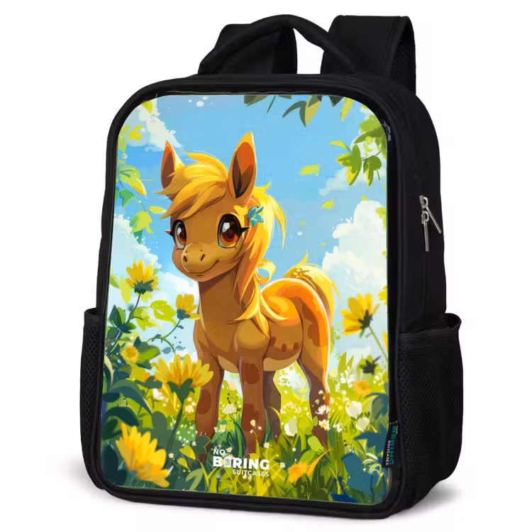 Kids backpack - Brown bangs among yellow flowers — 4