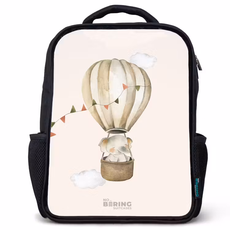 Kids backpack - Elephant in a hot air balloon — 1