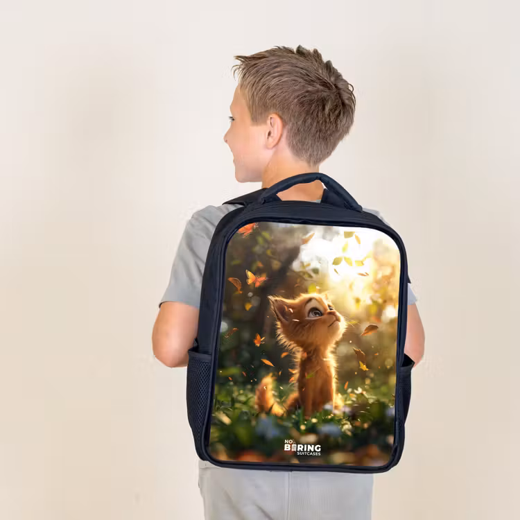 Kids backpack - Henry autumn kitten — 2