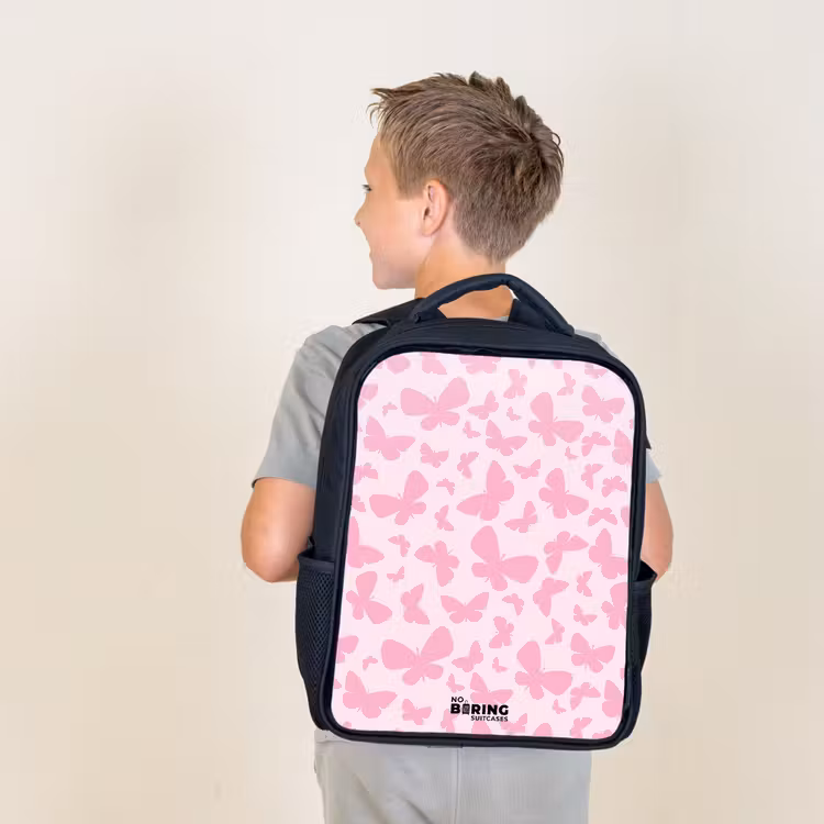 Kids backpack - Pink butterflies — 2