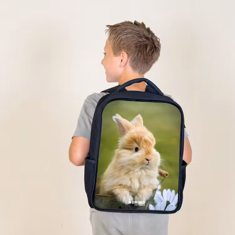 Kids backpack - Rabbit in flower pot — 2