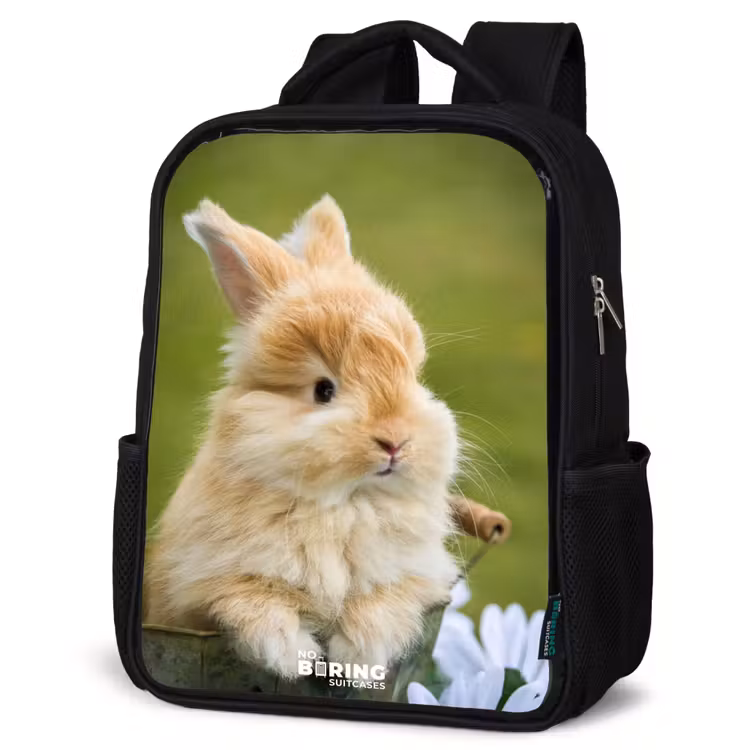 Kids backpack - Rabbit in flower pot — 4