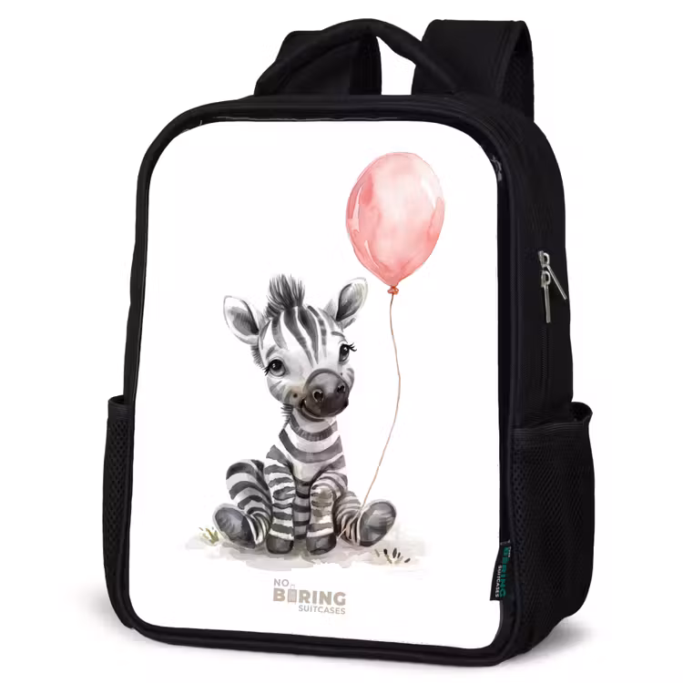 Kids backpack - Zebra with pink balloon — 4