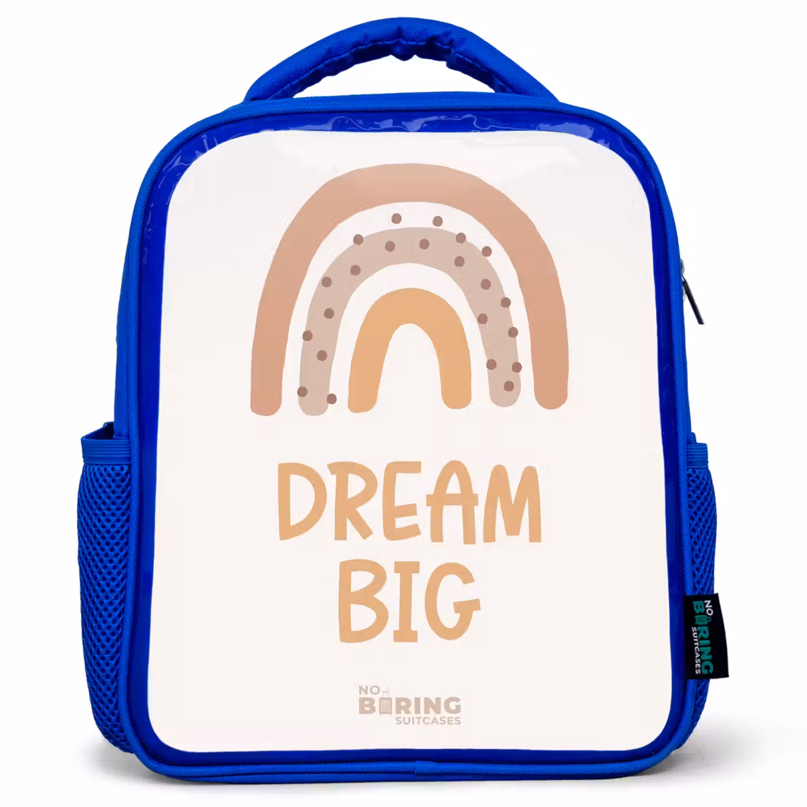 Kids backpack - Blue - Rainbow with the quote 'Dream Big' — 1